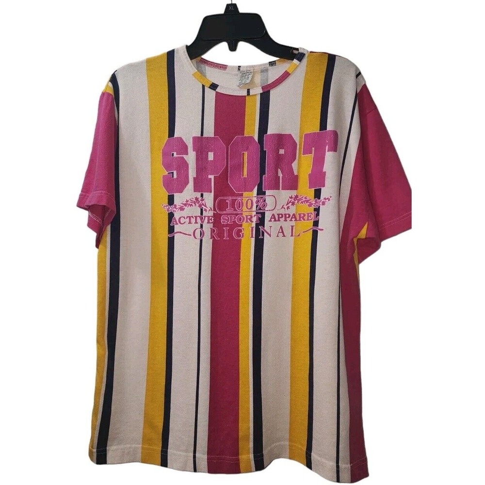 Sport Striped T-Shirt Active Apparel Original One Size‎